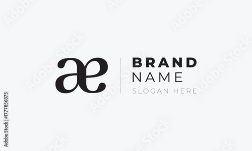 Initials AE Lettermark Logo Design
