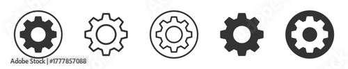 Gear setting icon set. Cog wheel icon. Gear wheel icon. Gear setting icon collection , vector illustration . 