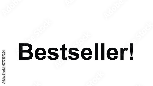 Black Bestseller Text With Exclamation Mark On White Background word sale