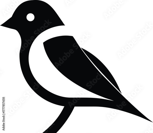 Vector icon of a sparrow on a white background.
