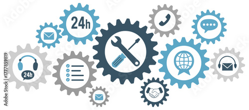 technical support and helpdesk icons