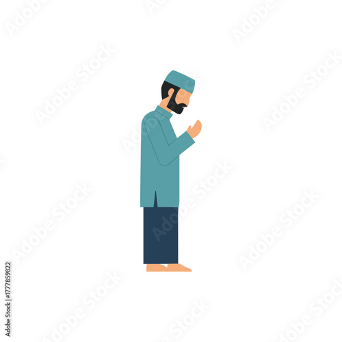 Dua, salat, Islam icon logo flat vector design