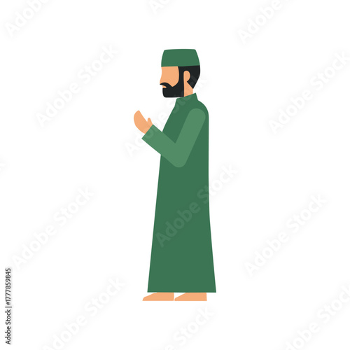 Dua, salat, Islam icon logo flat vector design
