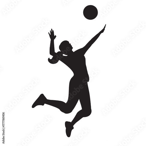 Playing ball silhouette vector design in white background