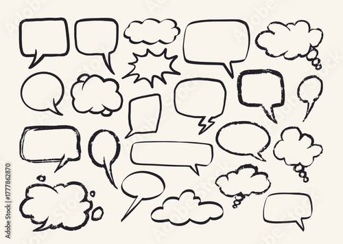 Grunge speech bubbles