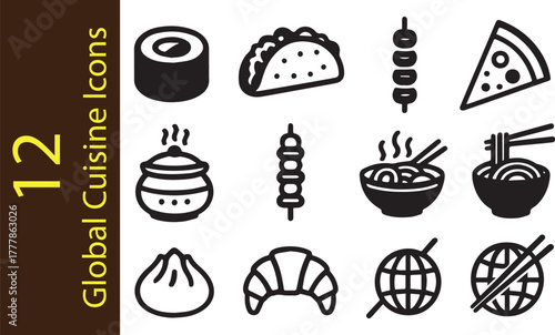 12 Global Cuisine Icons