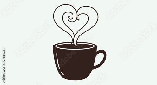 Heartwarming Coffee Cup, Aromatherapy Love Concept