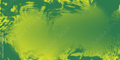 Dots halftone yellow green color pattern gradient texture background.