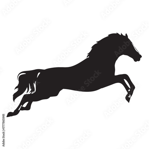 Horse different style silhouette vector design in white background