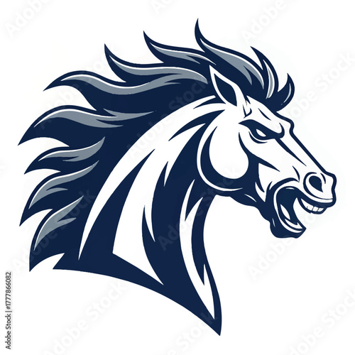 Horse different style silhouette vector design in white background