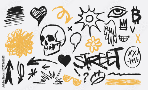 Unique grunge marker textures