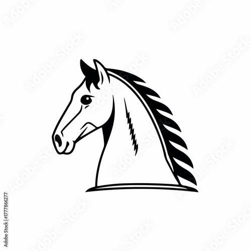 Horse different style silhouette vector design in white background