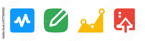 Data Analytics Icons – Graph, Chart, Growth, Stats Design