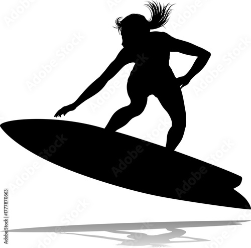 Surfer surfboard boarding f...
