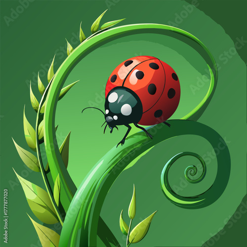 ladybug on grass