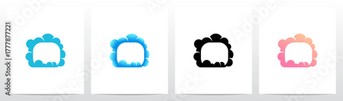 Clouds Forming Letter Initial Logo Design O