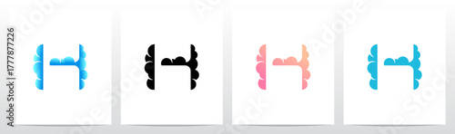 Clouds Forming Letter Initial Logo Design K