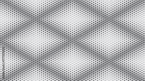 mosaic pattern made from hexagonal honeycomb shape, black and white vector illustration
