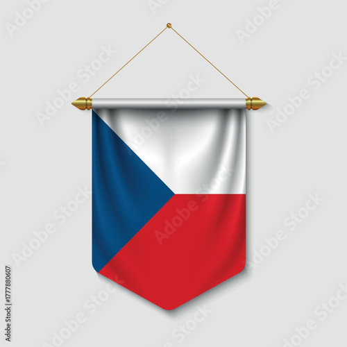 Czech Republic hanging flag banner
