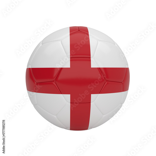 3d rendering of a soccer ball textured with the national flag of England isolated on a gray background Free Download 3d rendering of a soccer ball textured with the national flag of England isolated on a gray background - GFXLoad