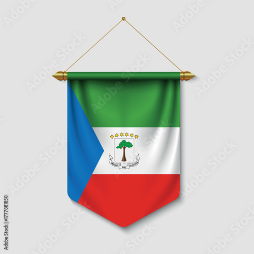 3d Equatorial Guinea Flag Pennant Hanging