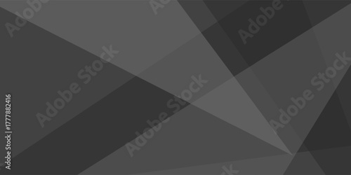 Abstract background design, triangle pattern  geometric lines angles shapes in white and gray layers of transparent material