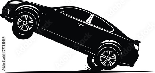 Sports car jumping over an obstacle action, car, sports car, jumping, obstacle, action, speed, dynamic, motion, vehicle, automobile, driving, stunt, extreme, race, performance, automotive, transport, 