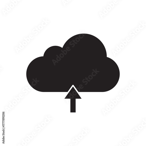 Cloud Upload Icon for Data Storage and Transfer