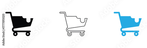 Shopping cart icons for e-commerce stores and online shopping platforms to enhance user experience and conversion rates with clear visual cues