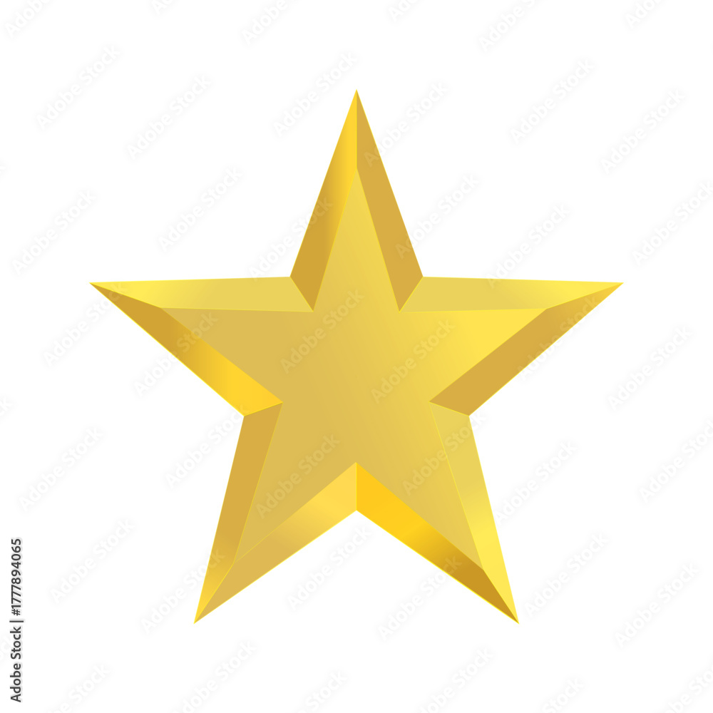 Obraz premium 3D Star - Golden
