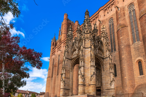 The Sainte Cécile cathedral and the baldachin in Albi, in the Tarn, in Occitanie, France