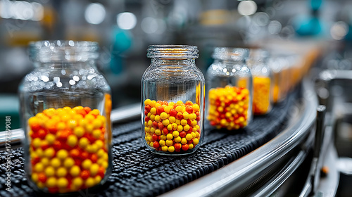 glass jar with dried fruit
