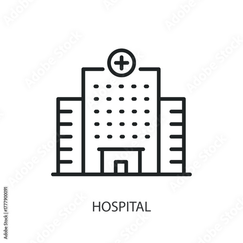 Hospital thin line icons. Original vector illustration.