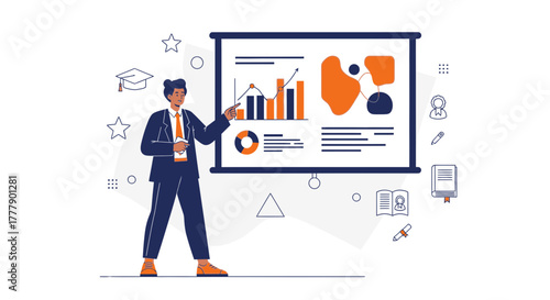 Business Presentation Depicting Data Analysis And Visual Strategies For Improved Performance