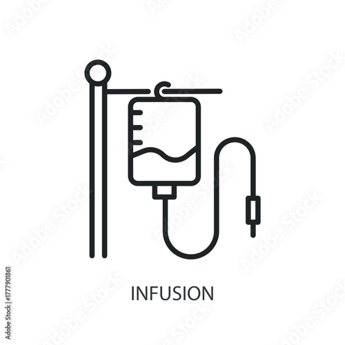 Infusion thin line icons. Original vector illustration.