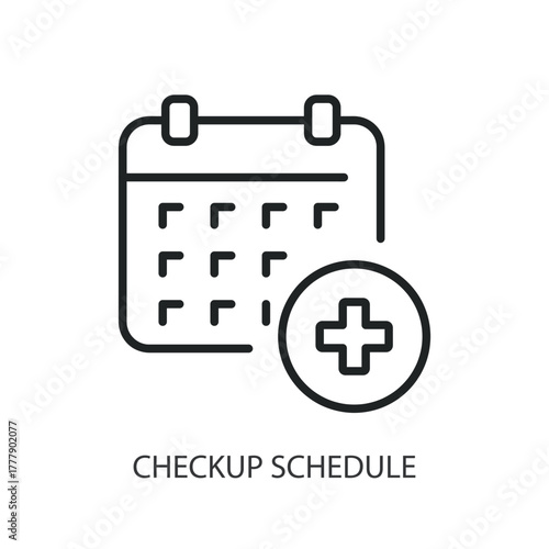 Check schedule thin line icons. Original vector illustration.