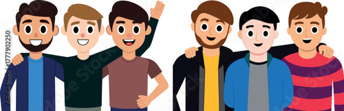  best friends cartoon, friendship illustration design, happy people artwork, friendship vector drawing, social smiley characters, relationship illustration art, friendly companion design, friends fore