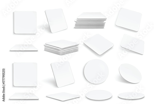 set of blank paper sheets