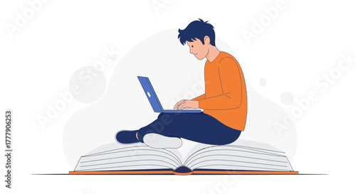 Student Blended Learning and Digital Education Practices Using a Laptop From a Big Book