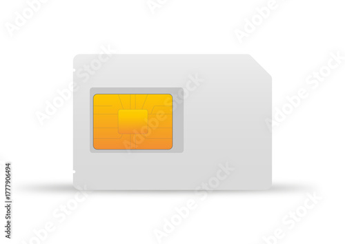 Mock up mobile sim card template for your design with copy space