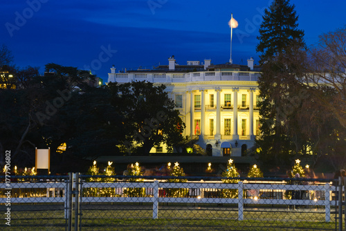 White House during Christmas - Washington, DC United States