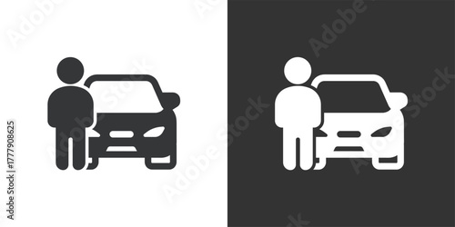 Car Owner icon. Solid glyph series icon