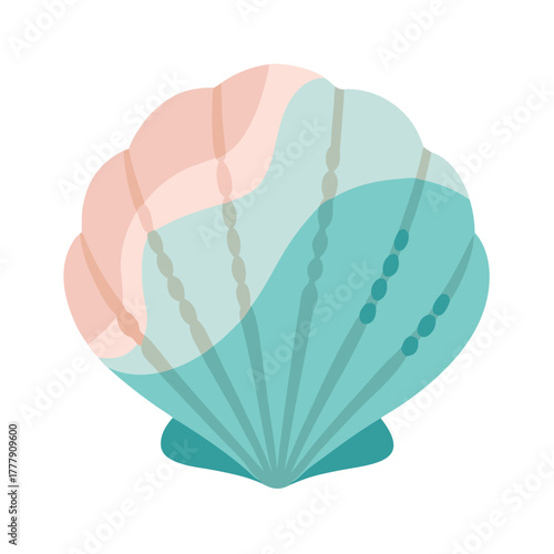 Vector illustration of parachute and abstract floral background