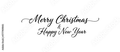 Merry Christmas and Happy New Year typography design concept for t-shirt  