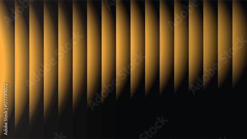 Orange Gradient Stripes Fading Into Black With Soft Shadows abstract background