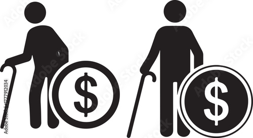 Senior citizen financial planning, retirement income concept