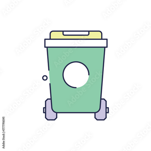 Trash Bin vector icon