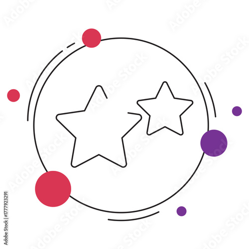 Star Icon, Five-Star Rating, Top Performer, Star Achiever, Excellence Star, Quality Rating, vector