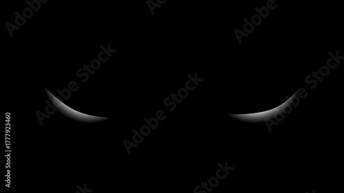 white Angry Evil Eyes blinking and Looking from Dark bird eyes owl eyes in night horror eagle animal ghost car eyes, loopable Cartoon Animation Black Background 4k