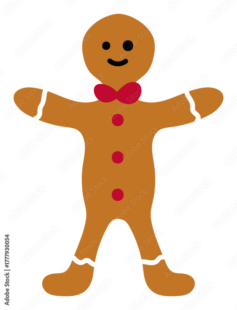 Obraz premium Gingerbread Man Cookie Illustration